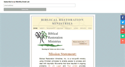 Desktop Screenshot of biblicalrestorationministries.org